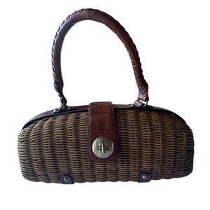 Vintage MONSAC Original Wicker Ratan Handbag